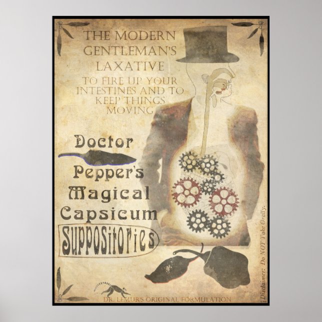 Chilippositorien Poster (Vorne)