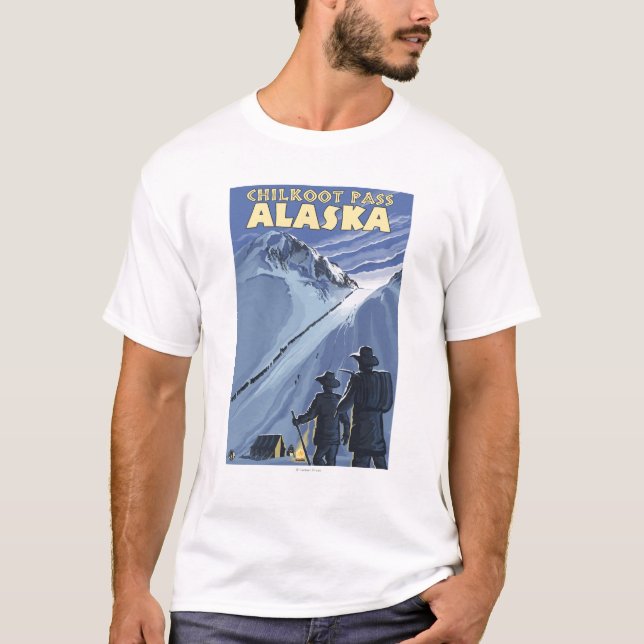 Chilkoot Durchlauf, Alaska-Goldschürfer T-Shirt (Vorderseite)