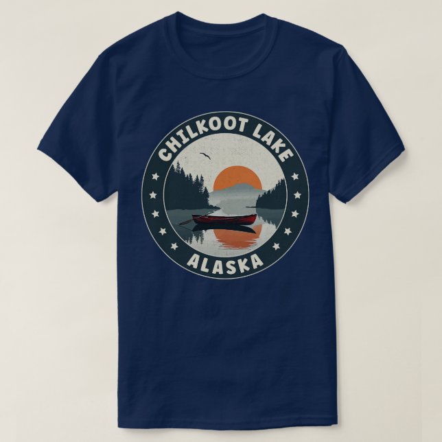 Chilkoot Lake Alaska Sunset TShirt (Design vorne)