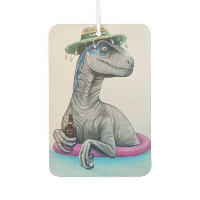 Chill AF Velociraptor - Air Freshener Autolufterfrischer (Vorderseite)