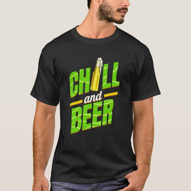 Chill And Beer On St Patricks Day T-Shirt (Vorderseite)