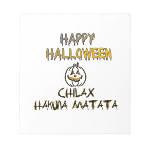 Chill and Relax Frohe Halloween-Kollektion Notizblock