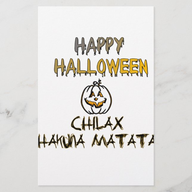 Chill and Relax Happy Halloween Collection Briefpapier (Vorderseite)
