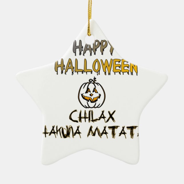 Chill and Relax Happy Halloween Collection Keramik Ornament (Vorne)