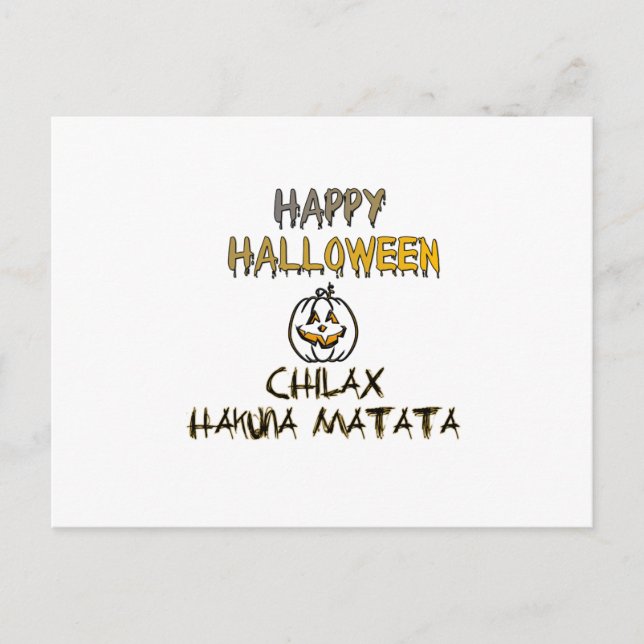 Chill and Relax Happy Halloween Collection Postkarte (Vorderseite)