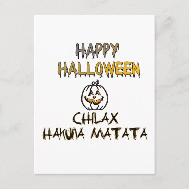 Chill and Relax Happy Halloween Collection Postkarte (Vorderseite)