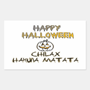 Chill and Relax Happy Halloween Collection Rechteckiger Aufkleber