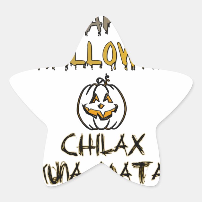 Chill and Relax Happy Halloween Collection Stern-Aufkleber (Vorderseite)