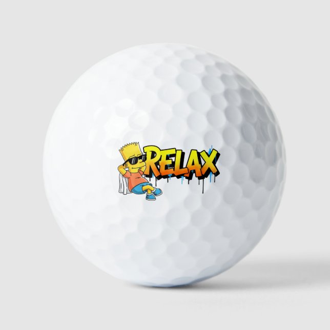 Chill Bart Relax Graffiti Urban Style Grafik T-Shi Golfball (Vorderseite)
