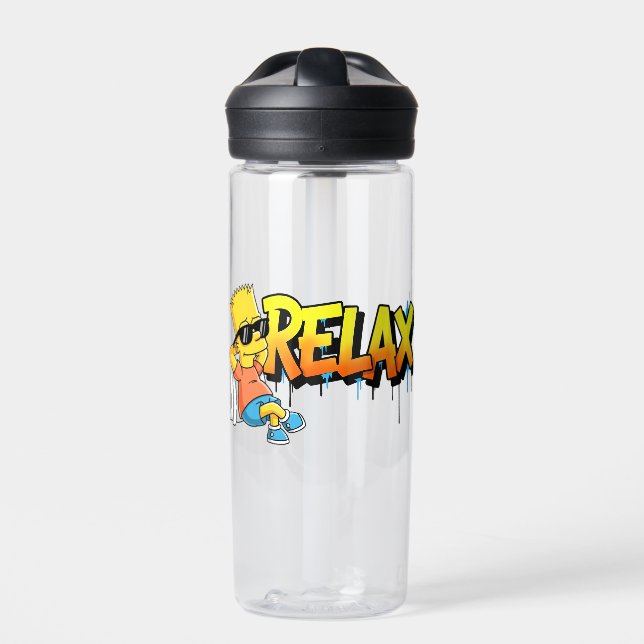Chill Bart Relax Graffiti Urban Style Grafik T-Shi Trinkflasche (Vorderseite)