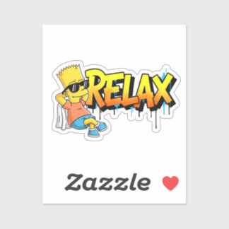 Chill Bart Relax Graffiti Urban Style Graphic Tee Aufkleber