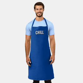 Chill blue modern typography fun grill GRILLEN Coo Schürze