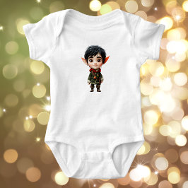 Chill Boy Christmas Elf Baby Bodysuit Strampler