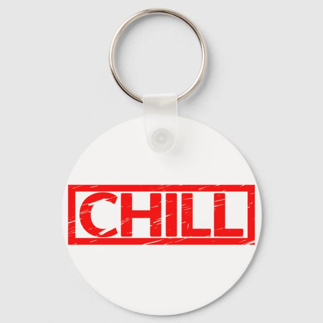 Chill Briefmarke Schlüsselanhänger (Vorderseite)