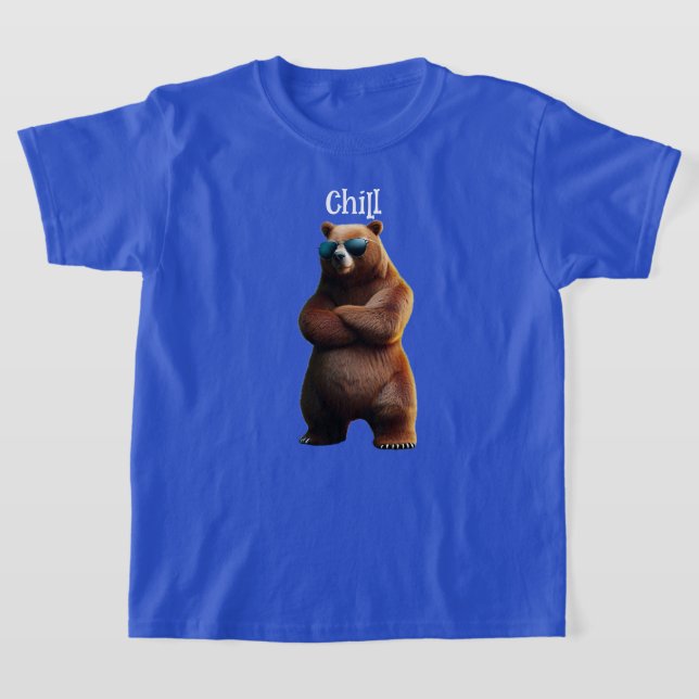 Chill Brown Bear in Sonnenbrille T-Shirt (Ablage )