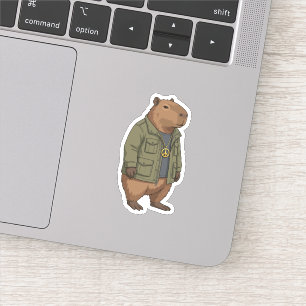 Chill Capybara Friedenszeichen Swagger Aufkleber