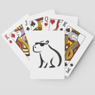 Chill Capybara - Tintenbrush Design Spielkarten