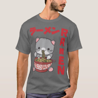 Chill Cat Ramen Anime Noodles Kawaii japanische Sk T-Shirt