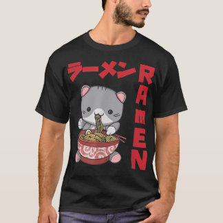 Chill Cat Ramen Anime Noodles Kawaii japanische Sk T-Shirt