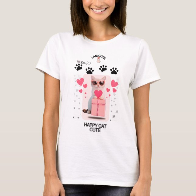 Chill Cat T-Shirt | Cool Kitty Graphic Tee  (Vorderseite)