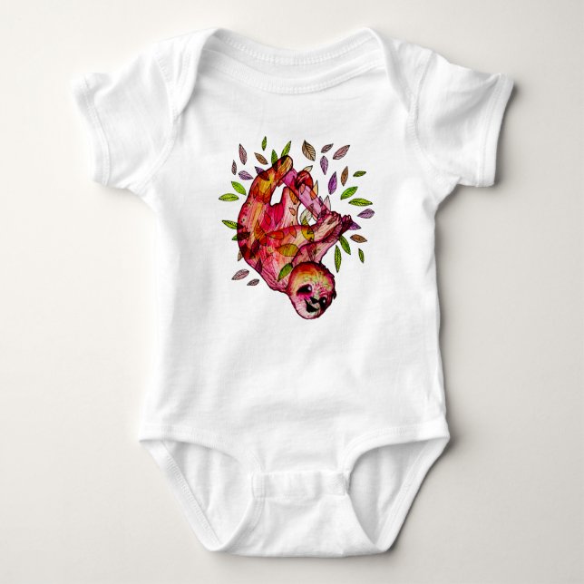 Chill Chili Colored - Faultier Baby Strampler (Vorderseite)