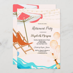 Chill Chill Chill Balloons, Wine Retirement Party Einladung