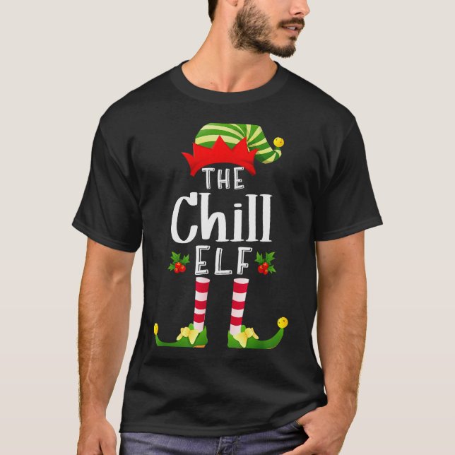 Chill Christmas Elf Matching Pajama X-mas Party  T-Shirt (Vorderseite)