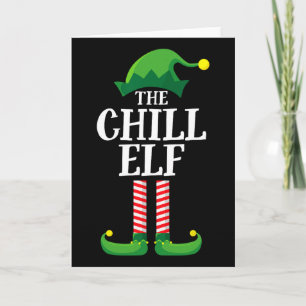 Chill Elf Matching Family Group Weihnachts-Party Karte