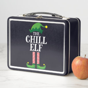 Chill Elf Matching Family Group Weihnachts-Party Metall Brotdose