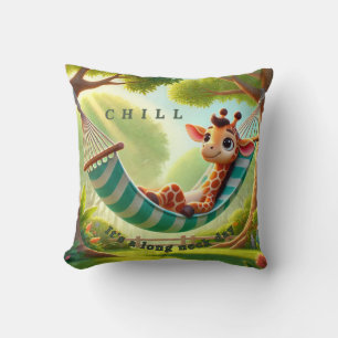 Chill - Es ist eine Lange Nacht Giraffe Kissen
