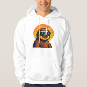 Chill Faultier mit Sonnenbrille - Retro-Sonnenunte Hoodie