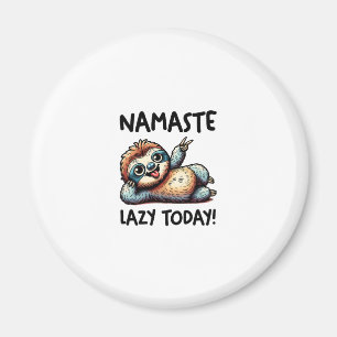 Chill Faultier Namaste Lazy Vibes Magnet