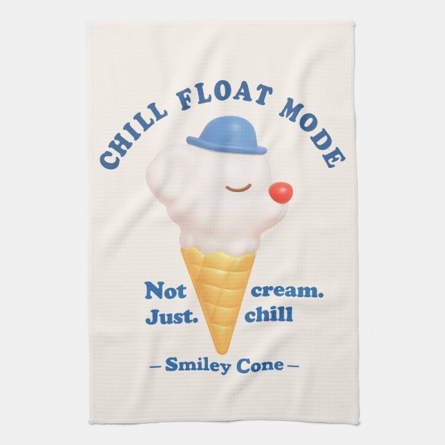 Chill Float Modus: Nicht nur Cream Dog Eiscreme Geschirrtuch (Vertikal)