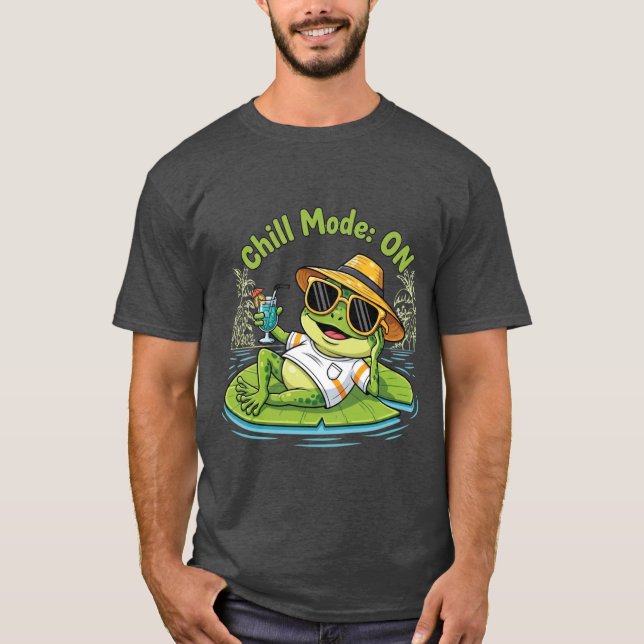 Chill Frog – Funny Relaxed Vibes T-Shirt (Vorderseite)
