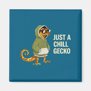 Chill Gecko Sonnenbrille Grafik Eidechse Illustrat Magnet