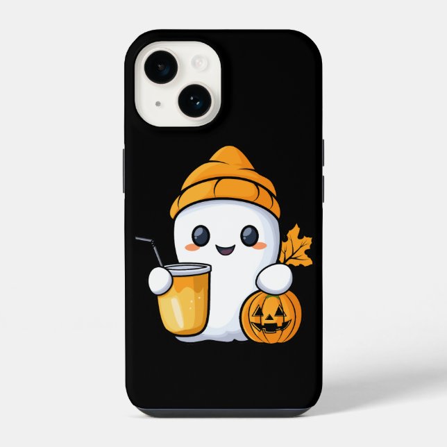 Chill Ghost Warme Kaffee Gemüter Fall iPhone Hülle (Rückseite)