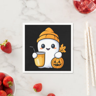 Chill Ghost Warme Kaffee Gemüter Fall Serviette