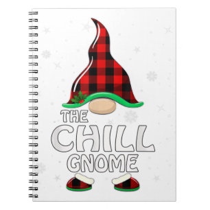 Chill Gnome Buffalo Kariert Matching Family Christ Notizblock