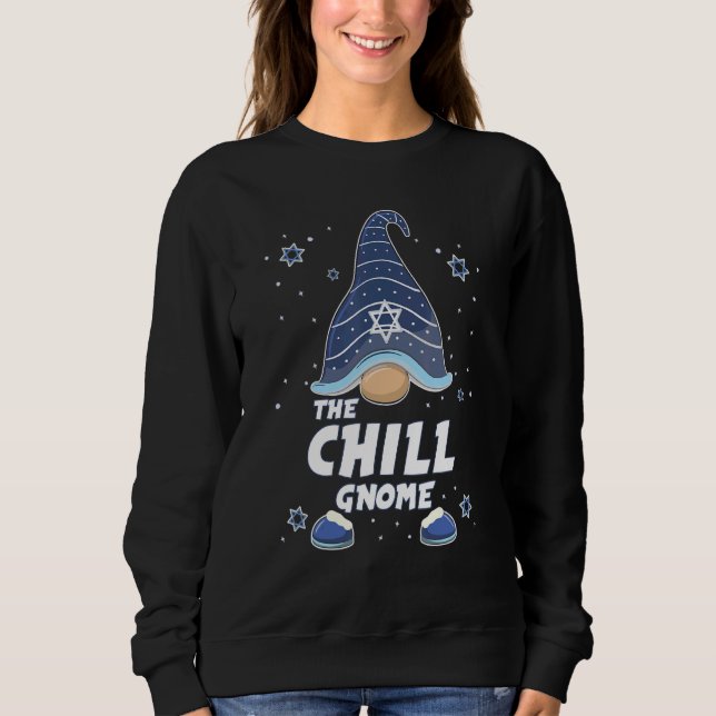Chill Gnome  Hanukkah Family Matching for men wome Sweatshirt (Vorderseite)