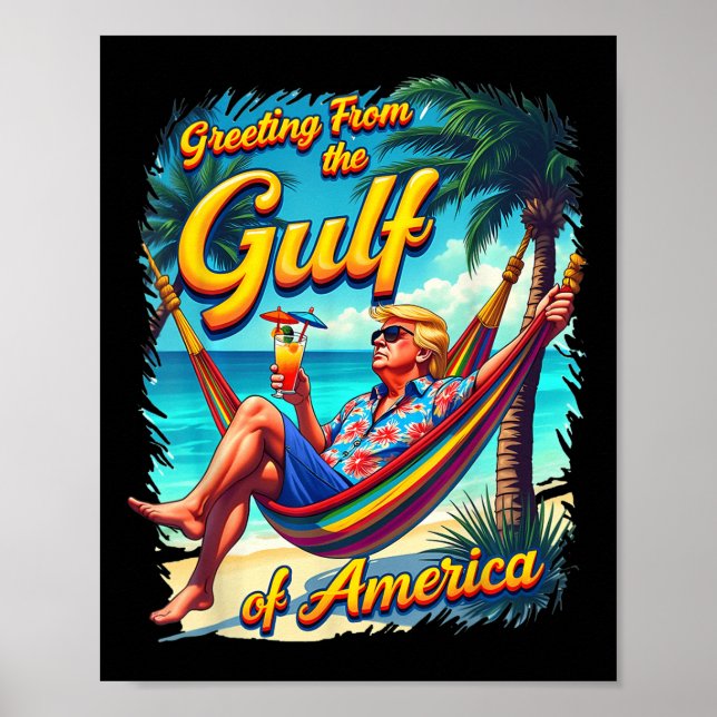 Chill Gruß aus dem Golf von Amerika Patrio Poster (Vorne)