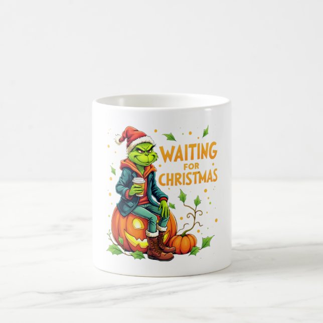 Chill Holiday Vibes Halloween Treffen Weihnachten  Kaffeetasse (Mittel)