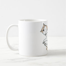 Chill Hund Tasse - Niedliche, lazy Cat Line Art