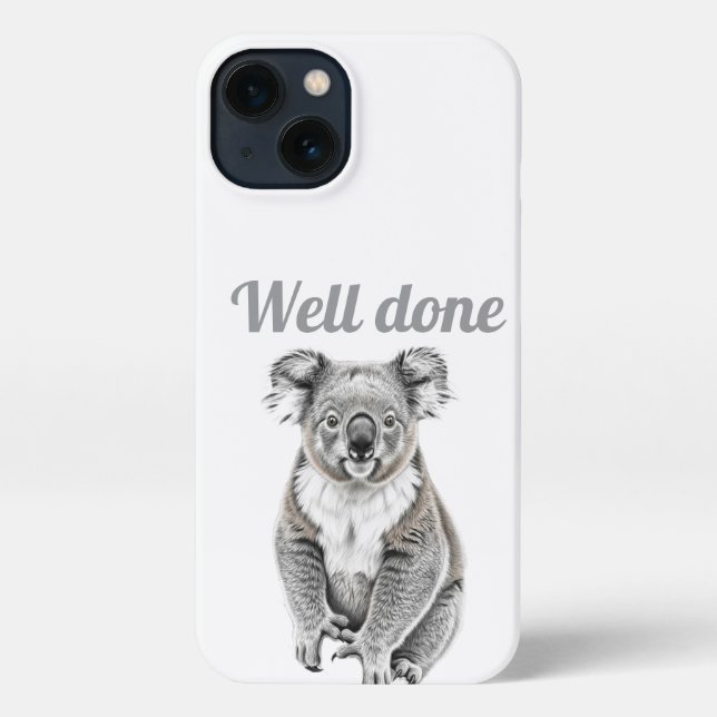 Chill Koala Sketch Phone Case iPhone Hülle (Rückseite)