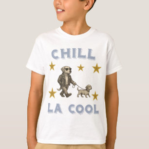 Chill La Cool – Hund mit Brille beim Gassi-Gehen ! T-Shirt