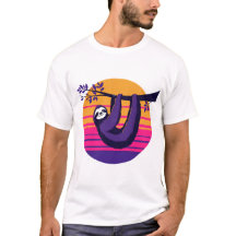 Chill like a sloth - Retro Sunset Sloth