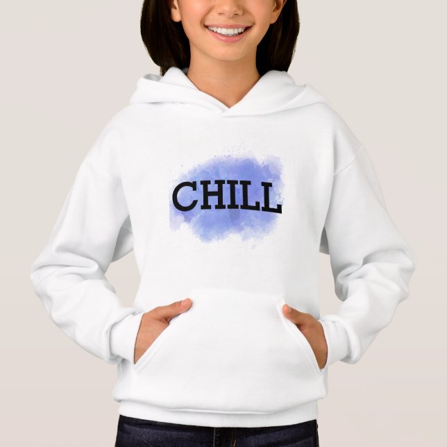 Chill Lila Watercolor Hoodie (Vorderseite)