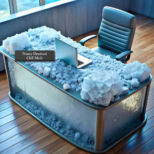 Chill Mode Funny Black Schreibtischnamensplakette