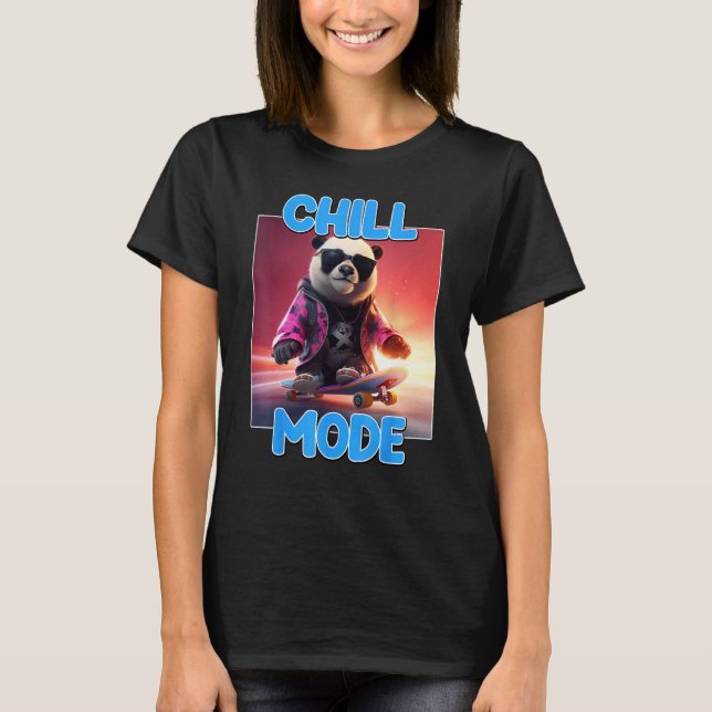 Chill Mode Panda Bear Animal  Cute Panda T-Shirt (Vorderseite)