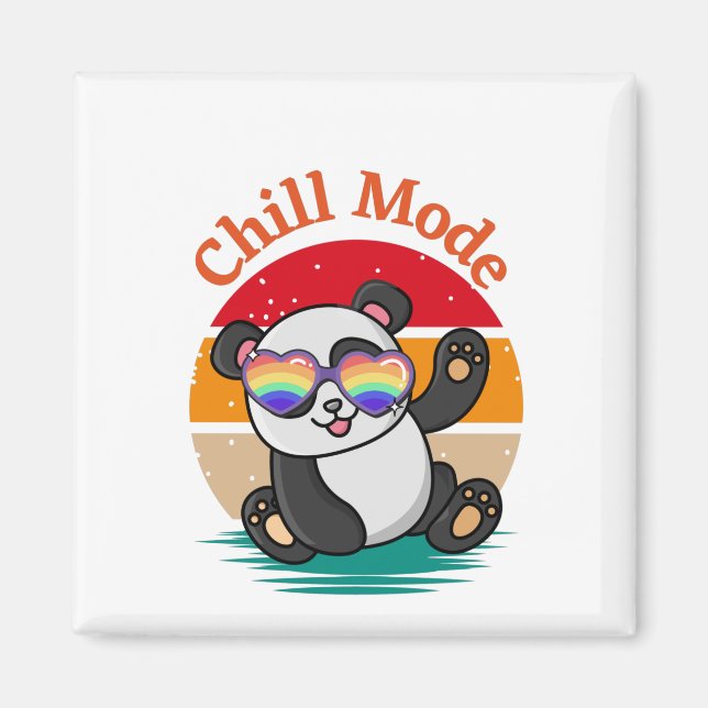 Chill Mode Panda Magnet (Vorne)