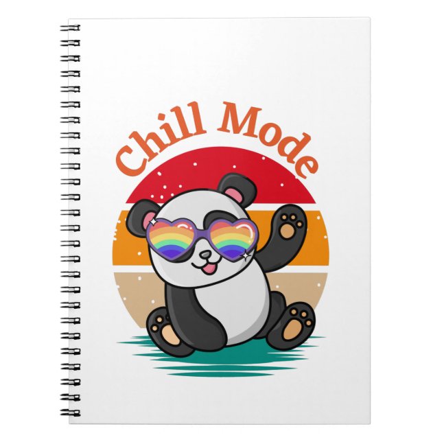 Chill Mode Panda Notizblock (Vorderseite)